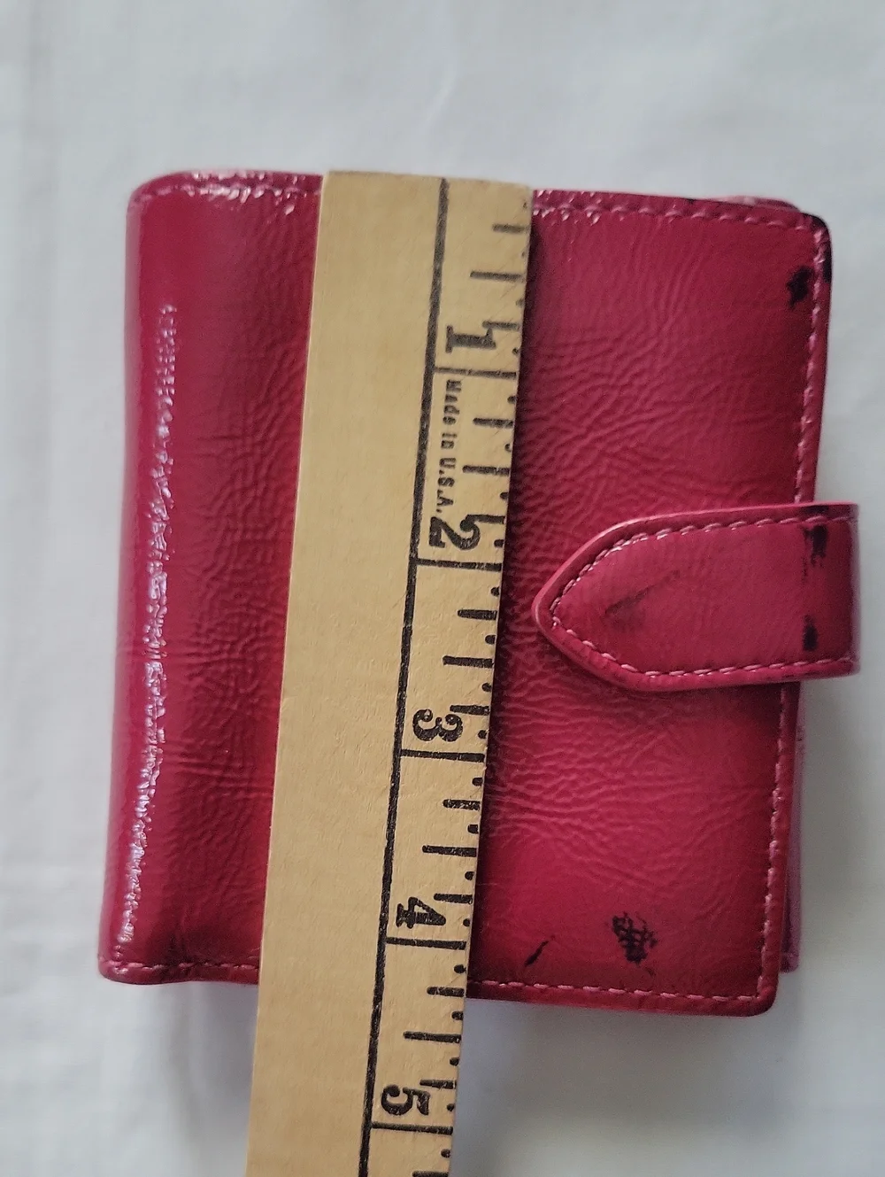 Coach Pink Patent Leather Small Wallet with Silver Turnlock